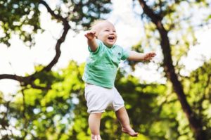 Child jumping freely