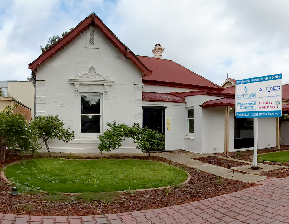 Adelaide Night And Day Family Therapy front view from 5 Brighton Road, Glenelg